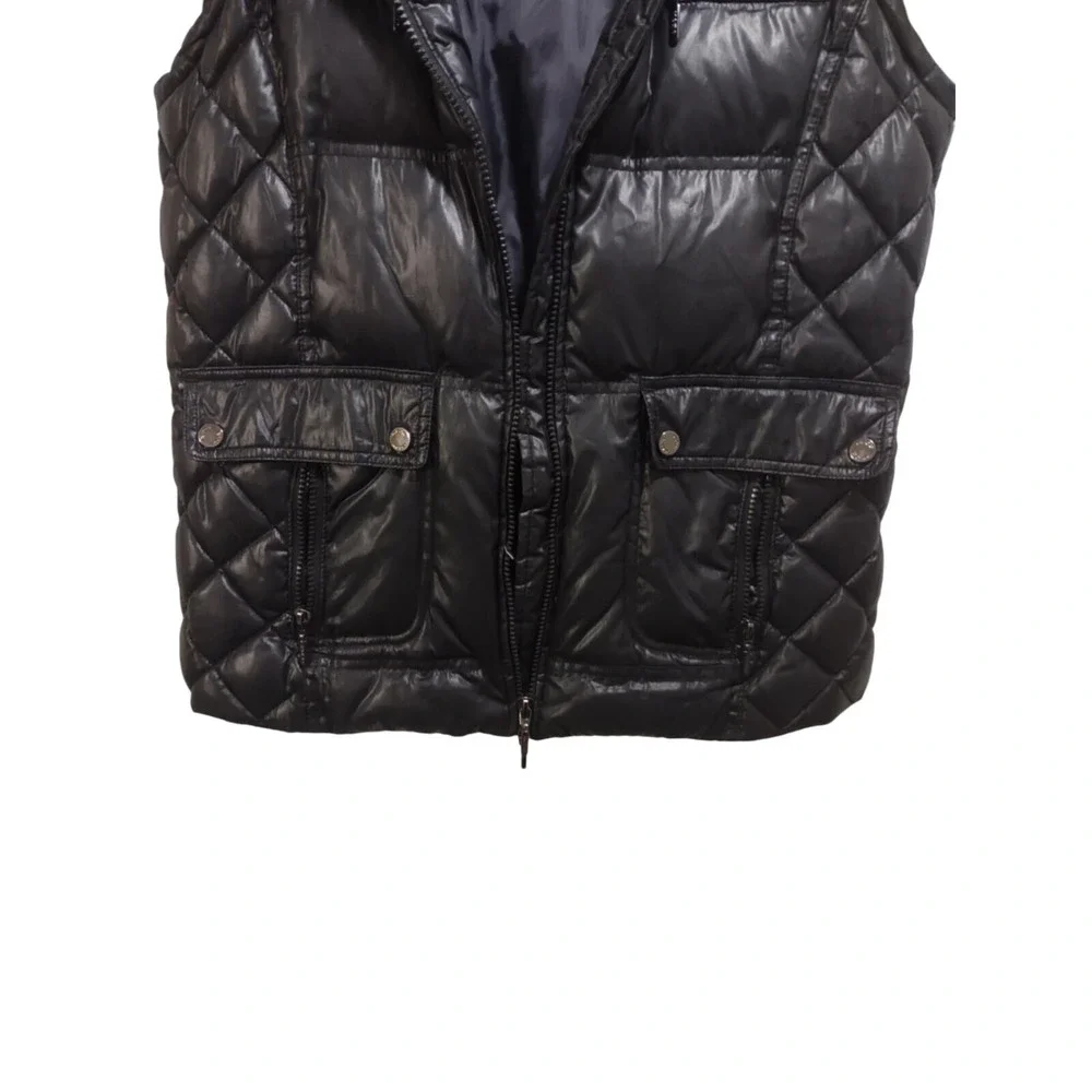 GEOX Respira Vest Womens‎ 8 Full Zip Black with furry hood.  H24